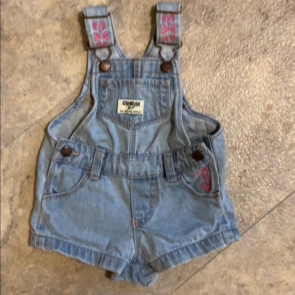 Infant girls shorts overalls